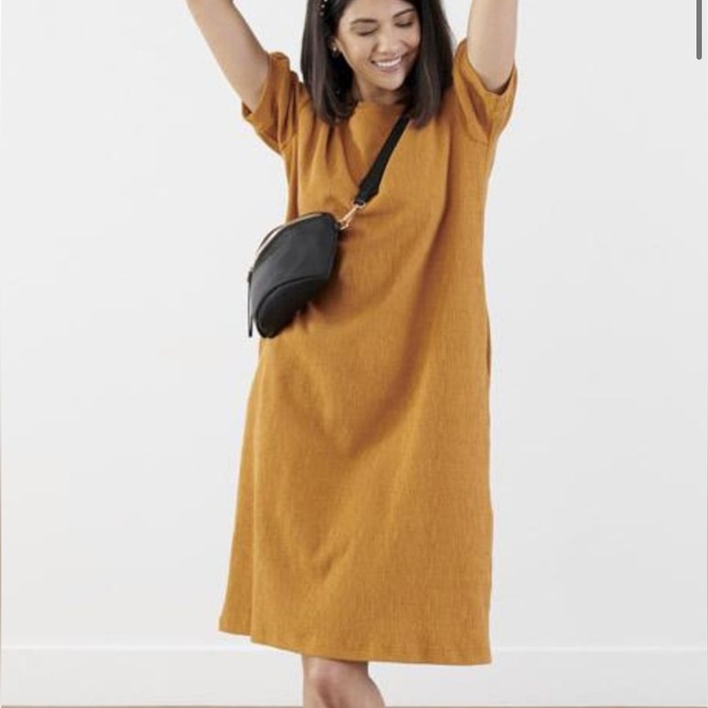 NWT Mustard T-Shirt Dress with Pockets